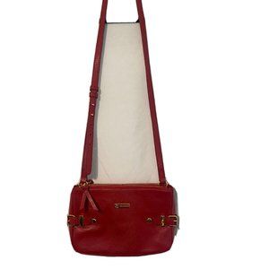 LIKE NEW Joy Mangano Red Leather Crossbody